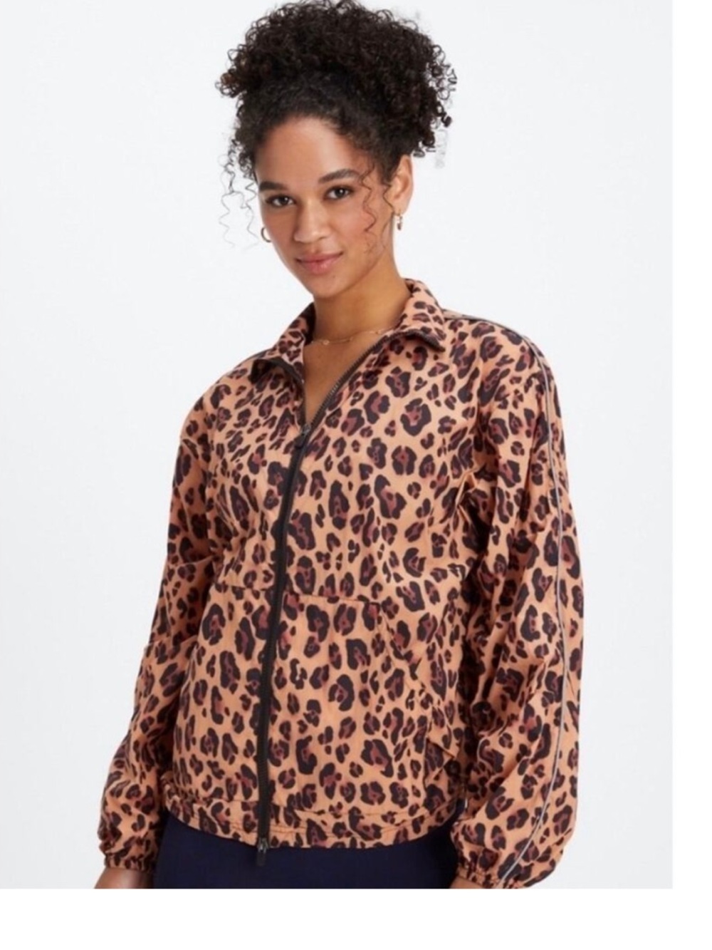Fabletics Cheetah Windbreaker. Size Small